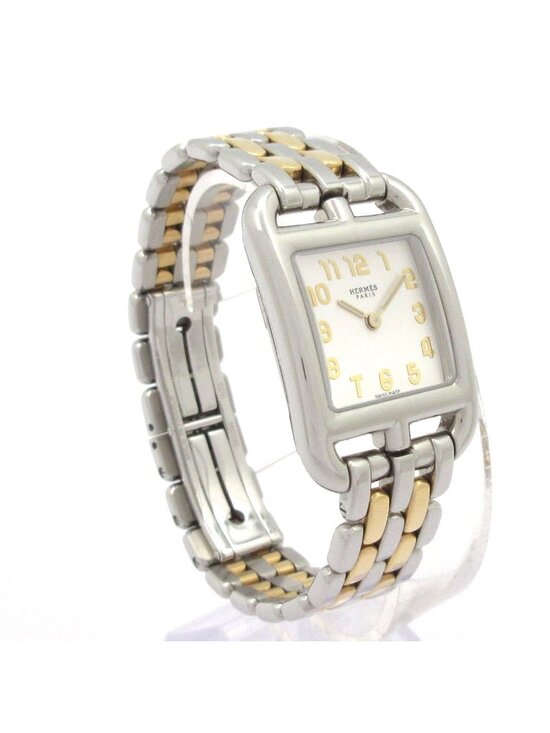 Hermes Watch Cape Cod SS 18k Yellow Gold White main image 5